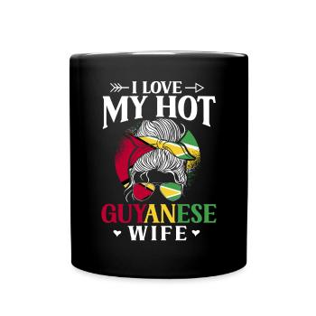 Guyana Flag Guyanese Guyana - Full Colour Mug - black - Front
