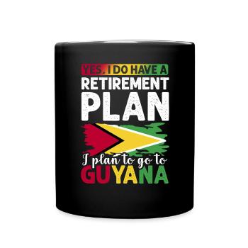 Guyana Flag Guyanese Guyana - Full Colour Mug - black - Front