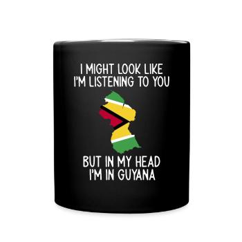 Guyana Flag Guyanese Guyana - Full Colour Mug - black - Front