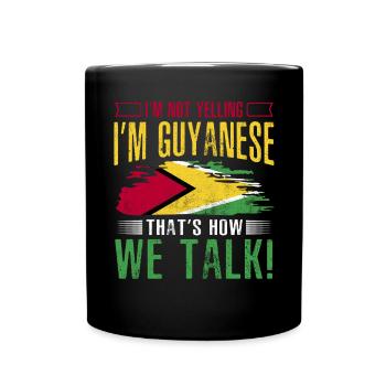 Guyana Flag Guyanese Guyana - Full Colour Mug - black - Front