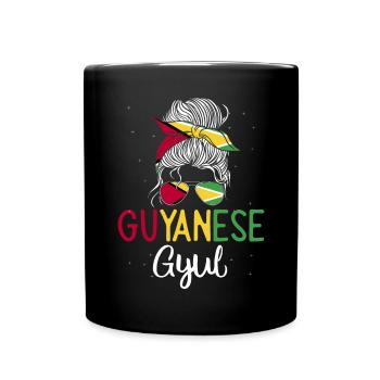 Guyana Flag Guyanese Guyana - Full Colour Mug - black - Front