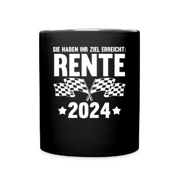 Rentner 2024 Pension Ruhestand Rente - Tasse einfarbig - Schwarz - Vorne