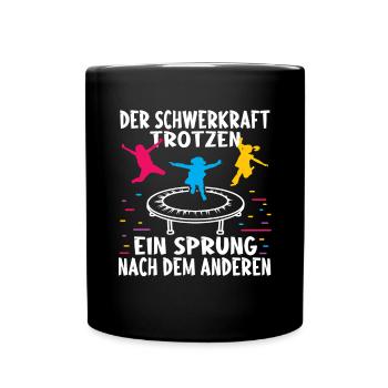 Trampolin springen Outdoor Indoor - Tasse einfarbig - Schwarz - Vorne