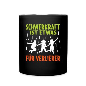 Trampolin springen Outdoor Indoor - Tasse einfarbig - Schwarz - Vorne