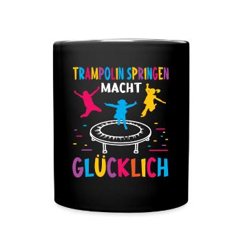 Trampolin springen Outdoor Indoor - Tasse einfarbig - Schwarz - Vorne