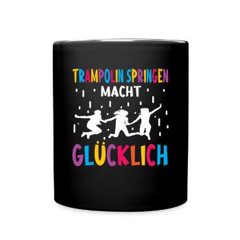 Trampolin springen Outdoor Indoor - Tasse einfarbig - Schwarz - Vorne