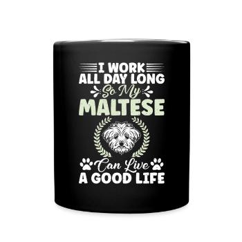 Maltese Owner Gifts - Tasse einfarbig - Schwarz - Vorne