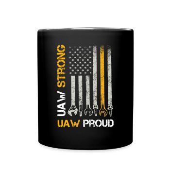 UAW fort UAW Proud Union Pride UAW Laborer - Mug uni - noir - Devant