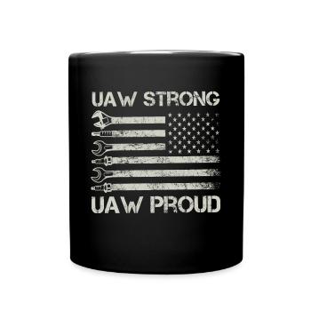 UAW fort UAW Proud Union Pride UAW Laborer - Mug uni - noir - Devant