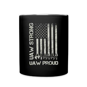 UAW fort UAW Proud Union Pride UAW Laborer - Mug uni - noir - Devant