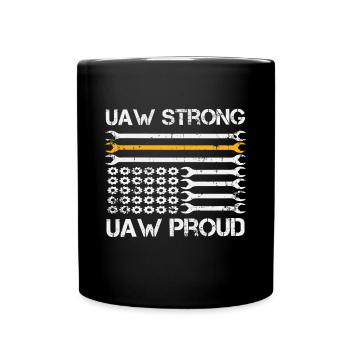 UAW fort UAW Proud Union Pride UAW Laborer - Mug uni - noir - Devant