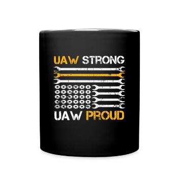 UAW fort UAW Proud Union Pride UAW Laborer - Mug uni - noir - Devant