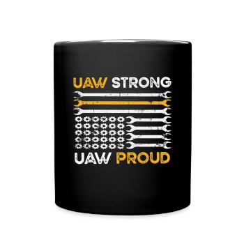 UAW fort UAW Proud Union Pride UAW Laborer - Mug uni - noir - Devant