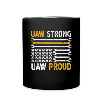 UAW fort UAW Proud Union Pride UAW Laborer - Mug uni - noir - Devant