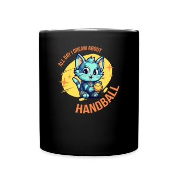 Joueurs de handball Joueurs de handball Drôles de dictons Chats - Mug uni - noir - Devant
