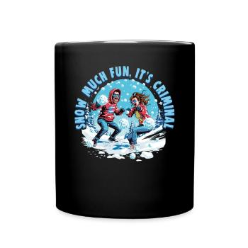 Snowball Fight Crew - Snow much fun it’s criminal - Mug uni - noir - Devant