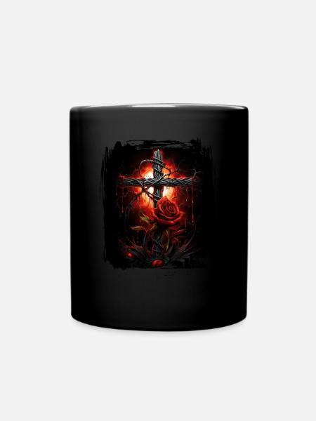 Croix gothiques design victorien - Mug uni - noir
