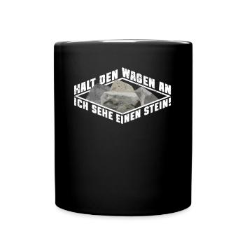 Geologe Steinsammler Steine Geologie Spruch - Tasse einfarbig - Schwarz - Vorne