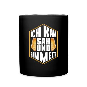 Geologe Steinsammler Steine Geologie Spruch - Tasse einfarbig - Schwarz - Vorne