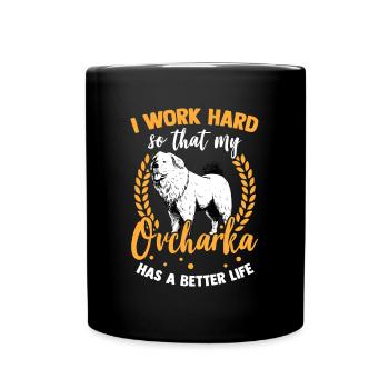 Work for Ovcharka Caucasian Shepherd Dog - Full Colour Mug - black - Front