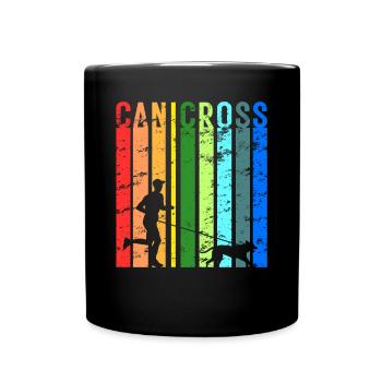 Canicross Men's Dog Run Dog Sports Idea - Full Colour Mug - black - Front