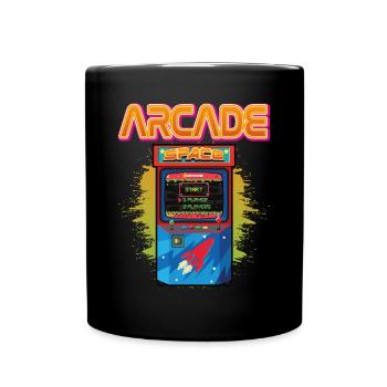 Arcade Machine Player Video Game Games Streamer - Full Colour Mug - black - Front