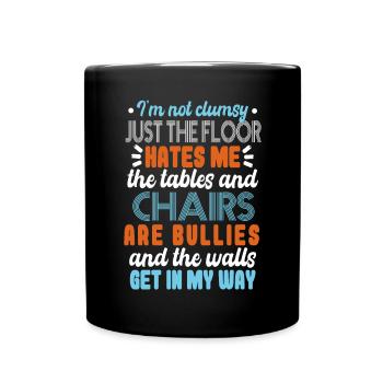 Retro Clumsy Joke Humor - Full Colour Mug - black - Front