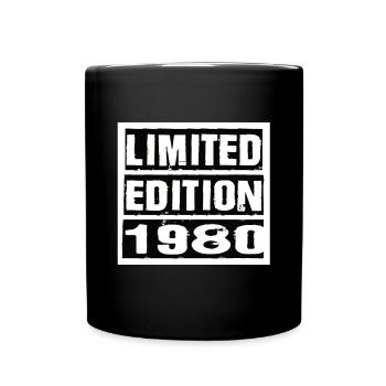 Limited Edition 1980 Birthday 1980 Vintage Retro - Full Colour Mug - black - Front