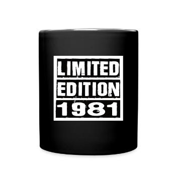 Limited Edition 1981 Geburtstag 1981 Vintage Retro - Tasse einfarbig - Schwarz - Vorne