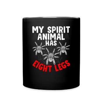 Power Animal Eight Legs Tarantula Owner Pet - Full Colour Mug - black - Front