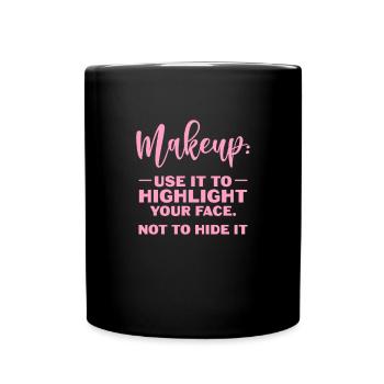 Kosmetikerin Kosmetik Make-up Geschenk - Tasse einfarbig - Schwarz - Vorne