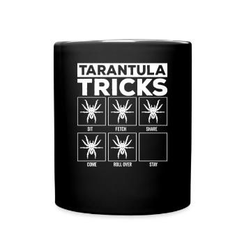 Tarantula tricks pet spider owners, - Full Colour Mug - black - Front