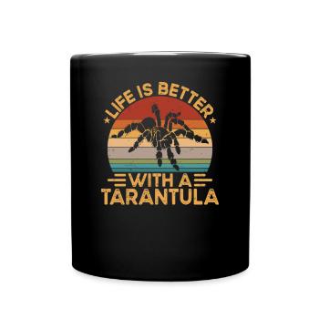 Life is better with Tarantula Owner Pet - Full Colour Mug - black - Front