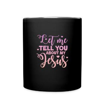 Bibel Bibelvers Christliche Sprüche Jesus Geschenk - Tasse einfarbig - Schwarz - Vorne