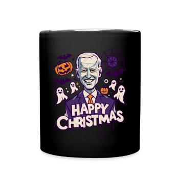 Joyeux Noël Joe Biden Drôle Halloween - Mug uni - noir - Devant