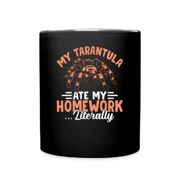Tarantula ate my homework pet - Full Colour Mug - black - Front