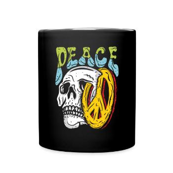 Crâne de la paix - Mug uni - noir - Devant