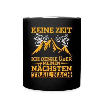 Fahrradfahren Trail Downhill Mountainbiker Bike - Tasse einfarbig - Schwarz - Vorne