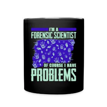 Funny scientific investigator - Full Colour Mug - black - Front