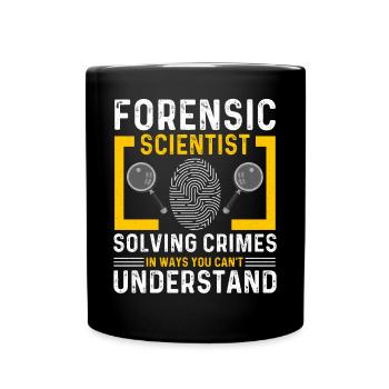 Funny scientific investigator - Full Colour Mug - black - Front