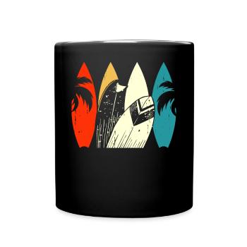 Surfen Surfer - Tasse einfarbig - Schwarz - Vorne