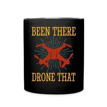 Drohne - Tasse einfarbig - Schwarz - Vorne