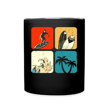 Surfen Surfer - Tasse einfarbig - Schwarz - Vorne