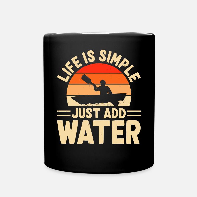 Kajak Kajakfahrer Kajaker - Tasse einfarbig - Schwarz