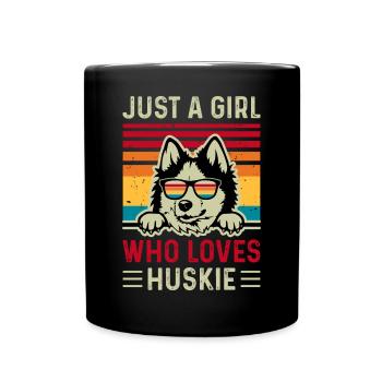 Husky - Tasse einfarbig - Schwarz - Vorne