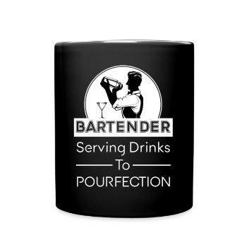 Barkeeper Mixologe Alkohol Getränke Barmann - Tasse einfarbig - Schwarz - Vorne