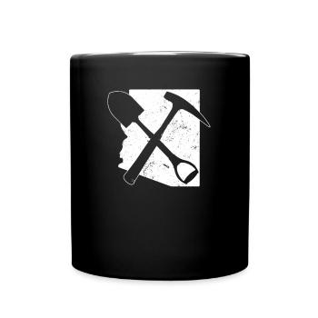 North Carolina Silhouette with Rockhound Tools - - Full Colour Mug - black - Front