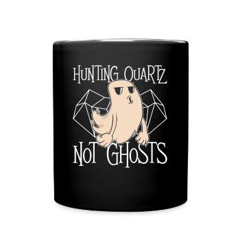 Chasse au quartz - Pas de fantômes - Rockhounding Halloween - Mug uni - noir - Devant