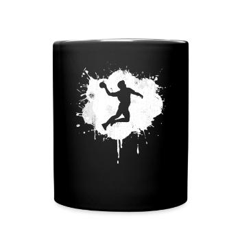 Funny handball player - Full Colour Mug - black - Front
