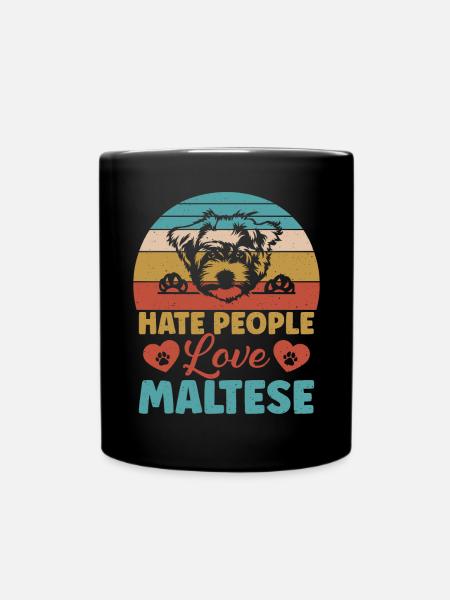 Maltese Owner Gifts - Tasse einfarbig - Schwarz